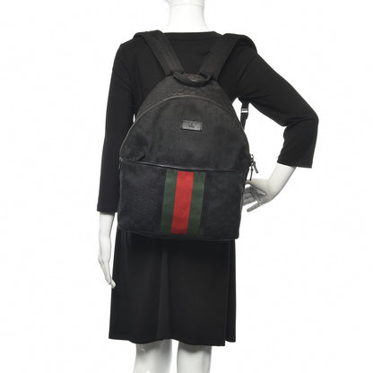 Gucci GG Monogram Web Medium Classic Backpack Black 2 of 9