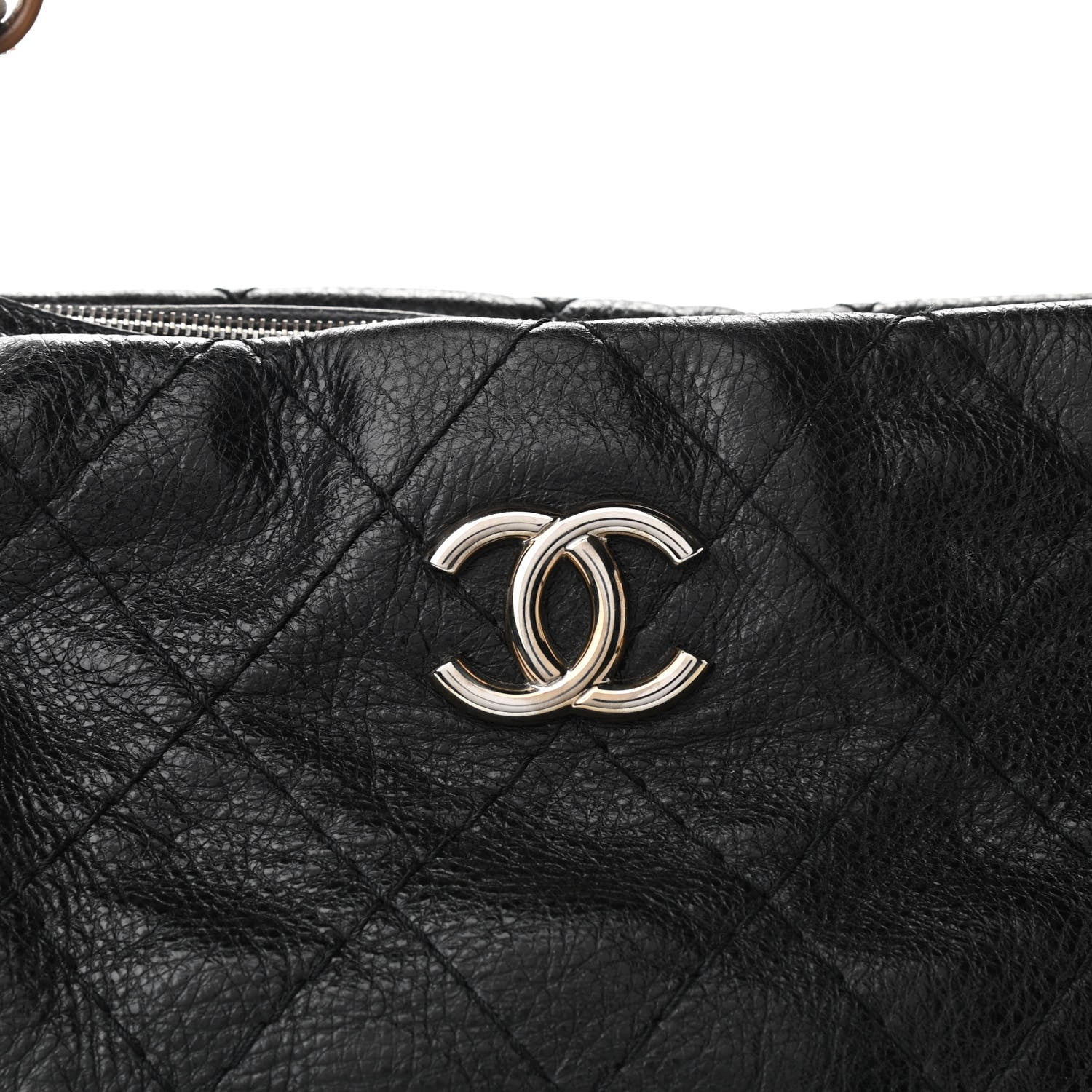 Chanel Glazed Calfskin On The Road Hobo Black 8 of 9
