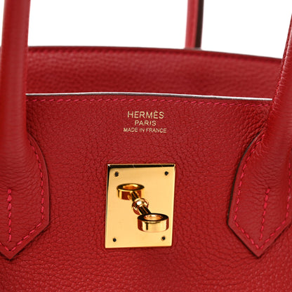 Hermes Togo BIRKIN 30 Rouge Garance 7 of 10