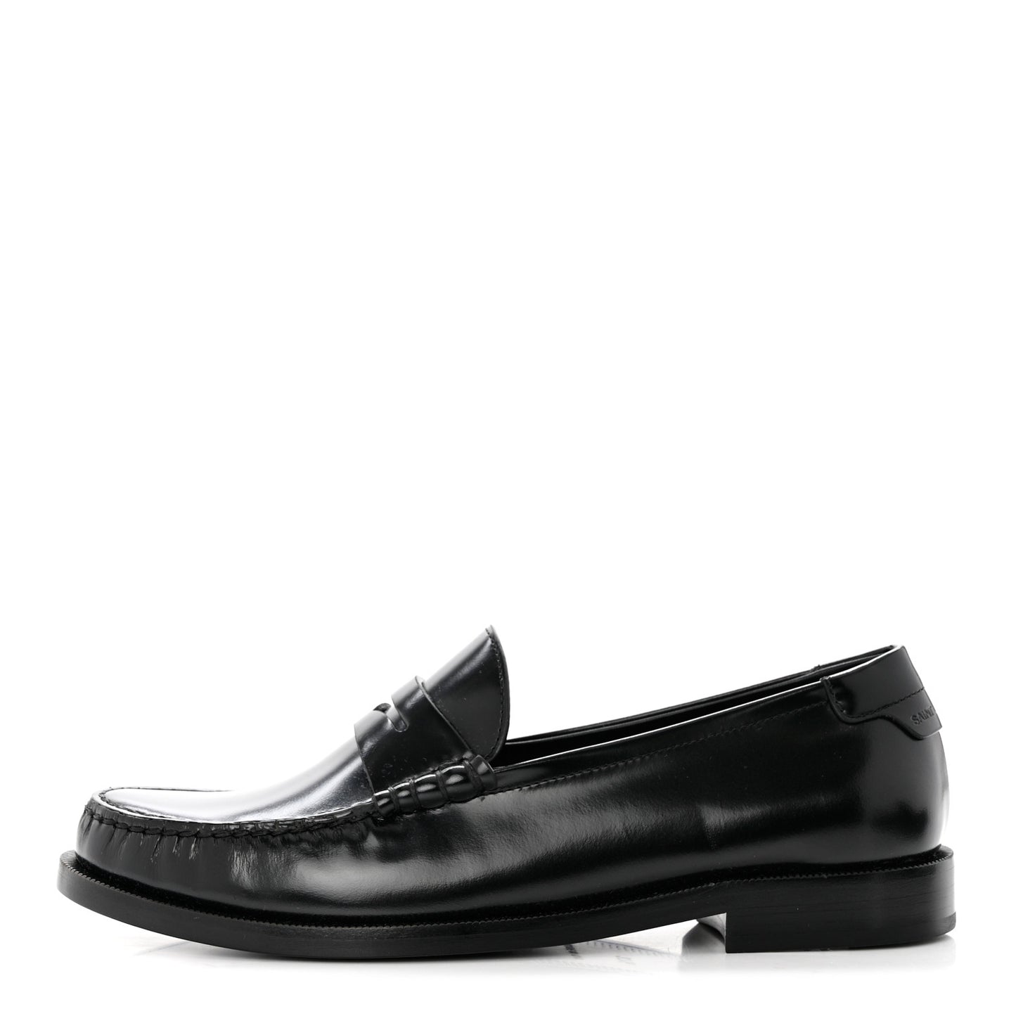Calfskin Penny Loafers 37.5 Black