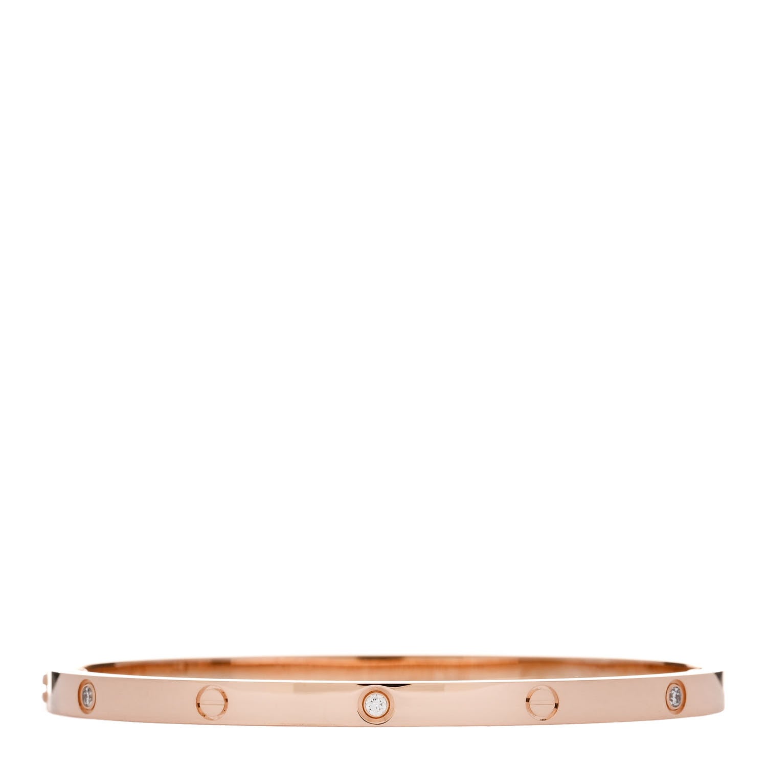 Cartier 18K Pink Gold 6 Diamond Small LOVE Bracelet 16 2 of 5