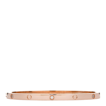Cartier 18K Pink Gold 6 Diamond Small LOVE Bracelet 16 2 of 5