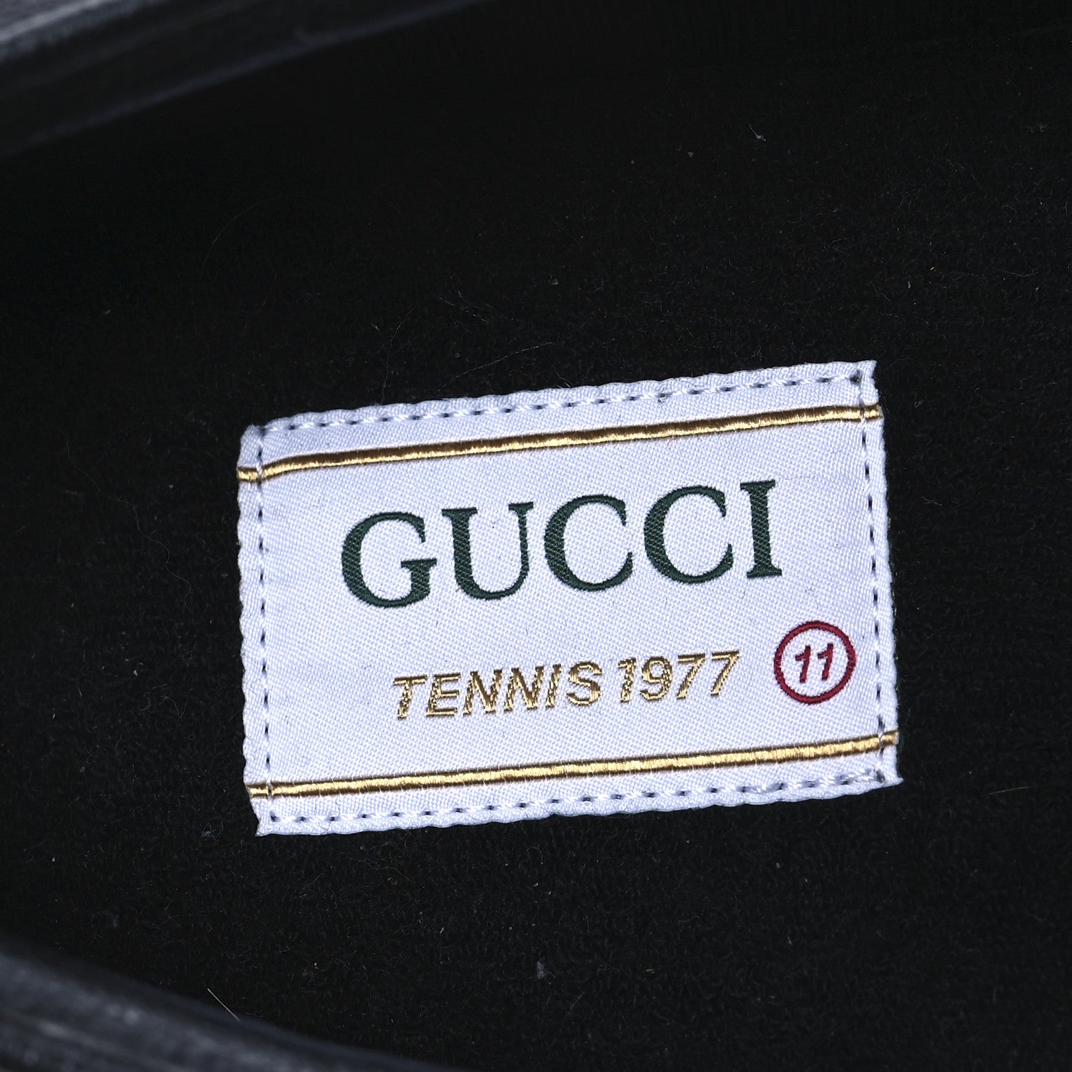 Gucci GG Nylon Mens 1977 Tennis Slip On Sneakers 11 Black 9 of 10