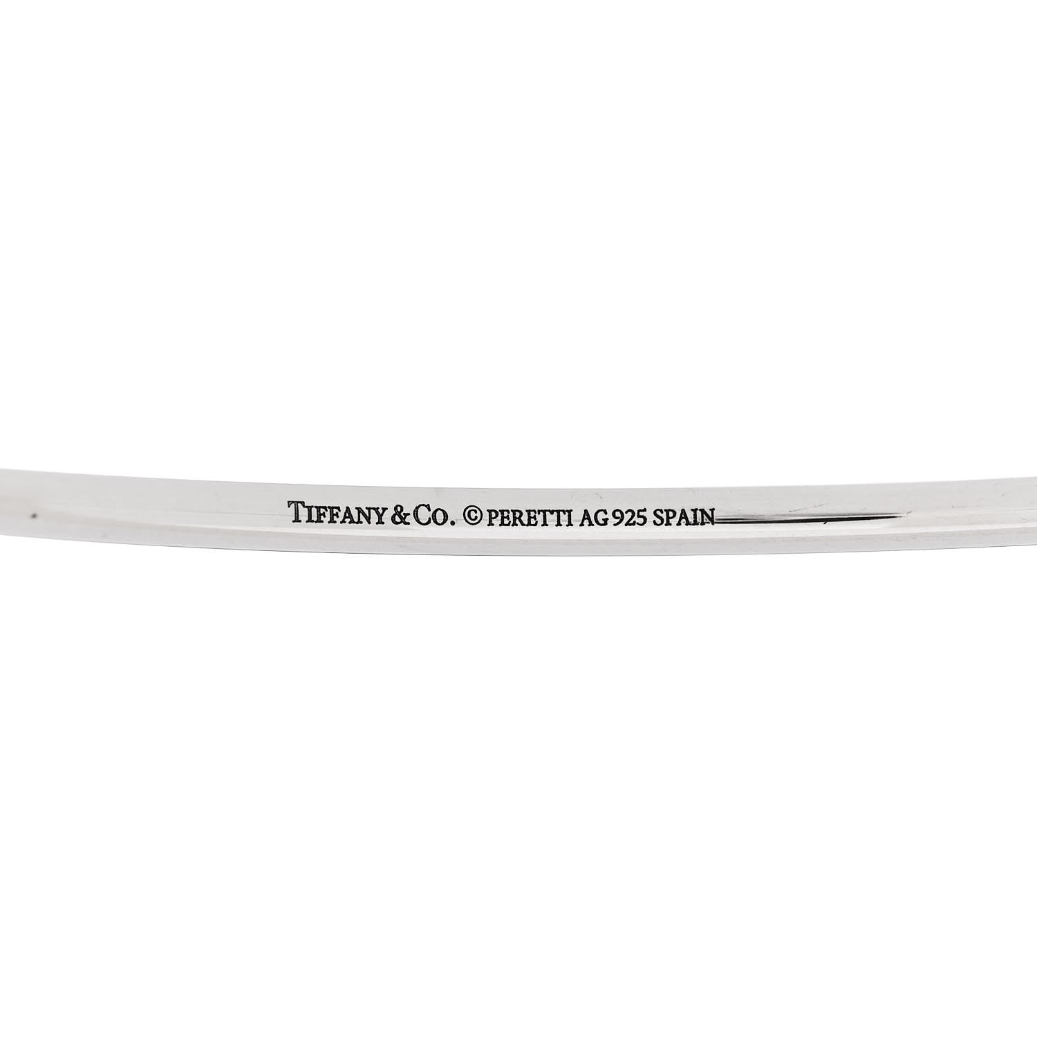 Tiffany Sterling Silver Elsa Peretti Open Heart Bangle 3 of 3