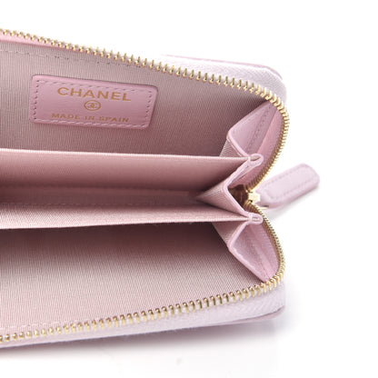 Chanel Lambskin Quilted Chanel 19 Zip Around Coin Purse Wallet Light Pink 5 of 8