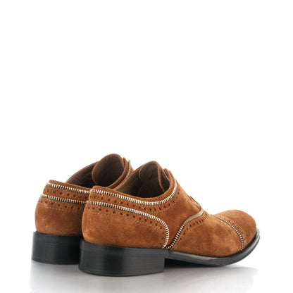 Louis Vuitton Suede Tomboy Richelieu Flats 41 Cognac 4 of 8