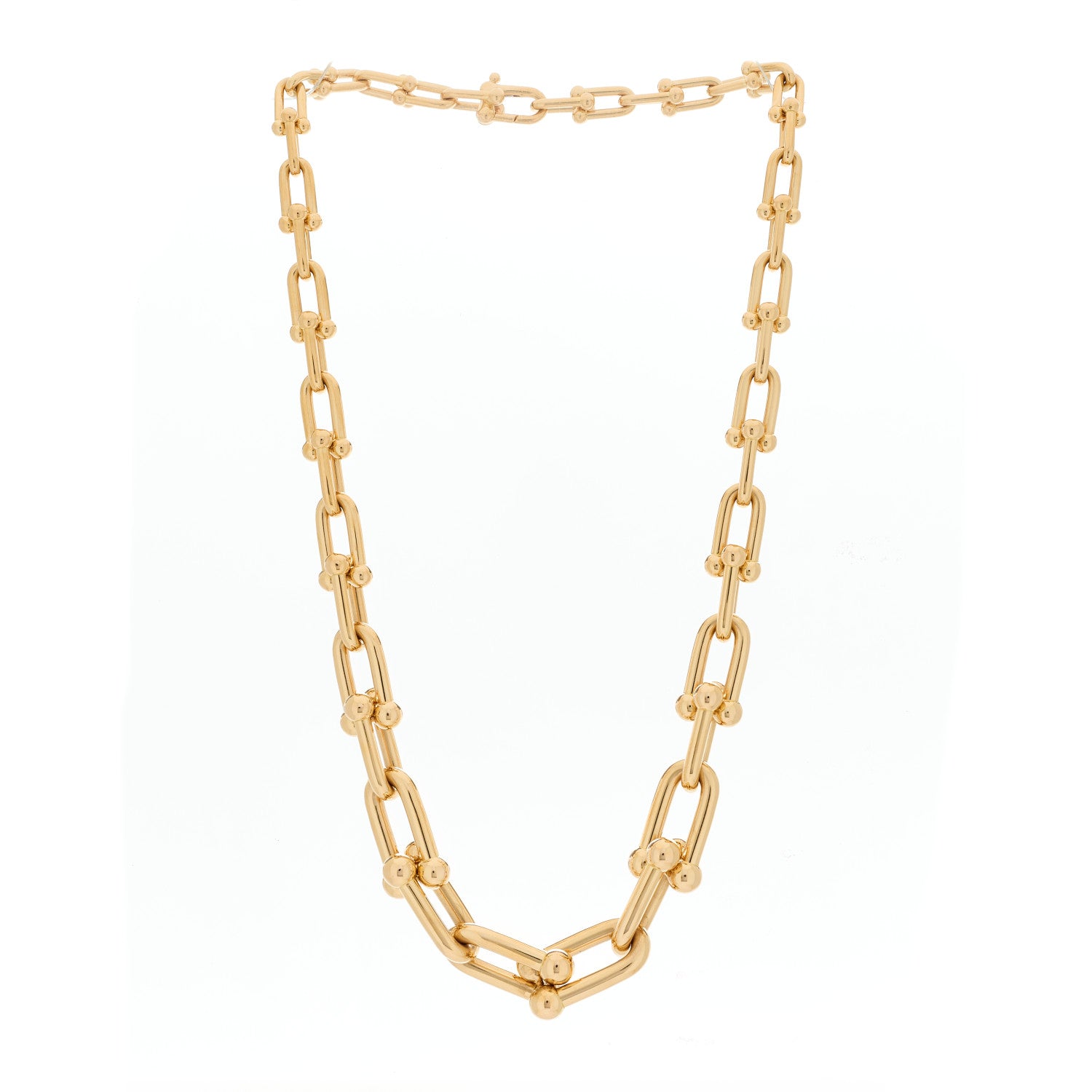 Tiffany 18K Rose Gold Hardwear Graduated Link Necklace 3 of 5