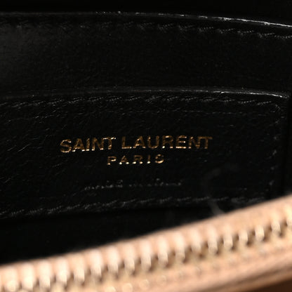 Saint Laurent Calfskin Y Quilted Monogram Small Loulou Chain Satchel Dark Beige 6 of 9