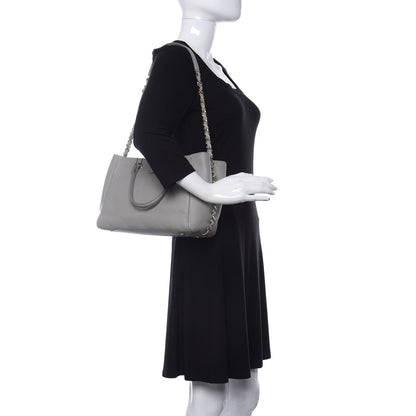 Chanel Bullskin Stitched Small Shopping Bag Grey 2 of 10