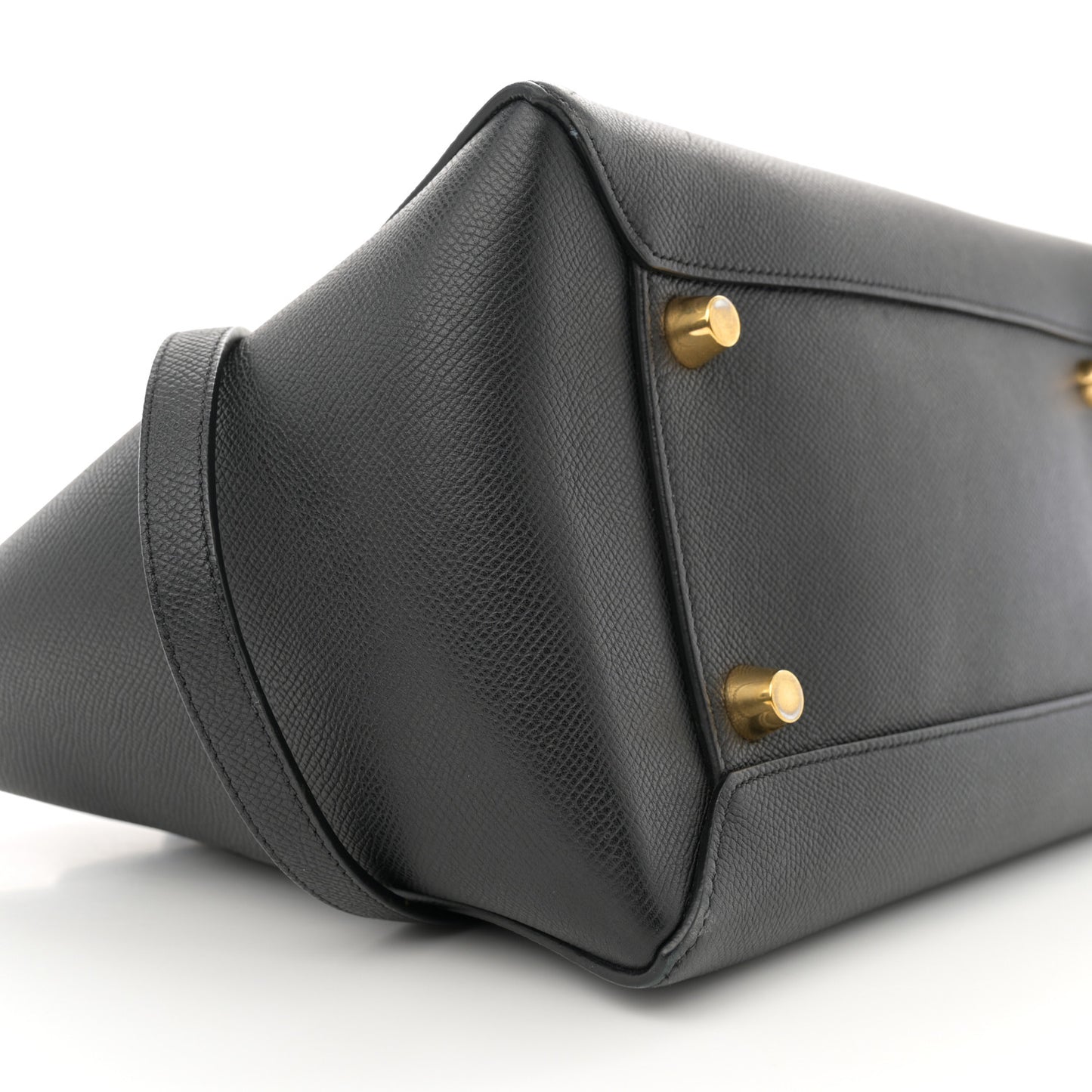 Grained Calfskin Mini Belt Bag Black