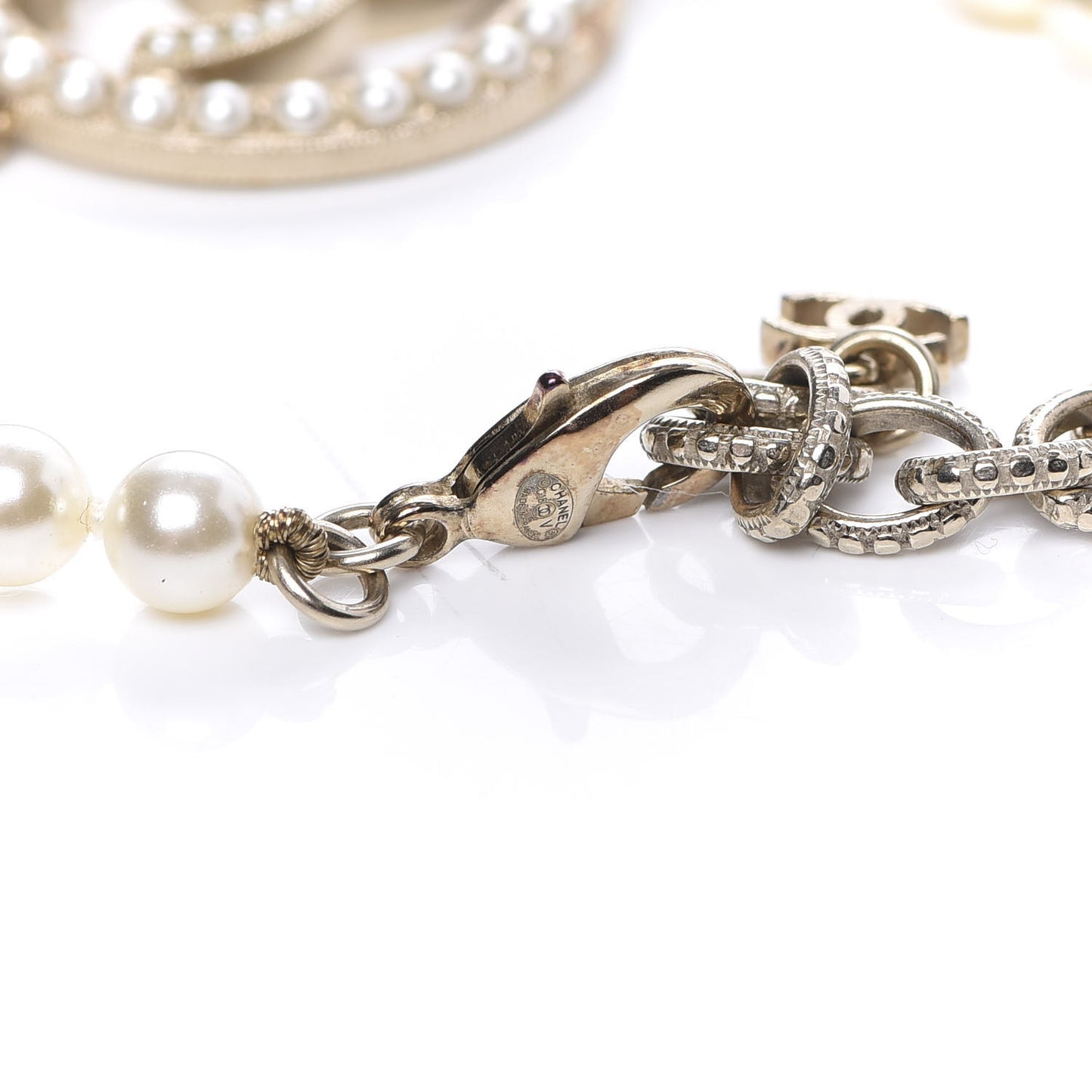 Pearl CC Bracelet Gold