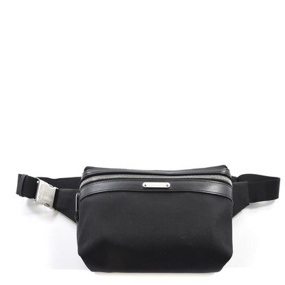 Saint Laurent Canvas Calfskin City Belt Bag Black 1 of 8