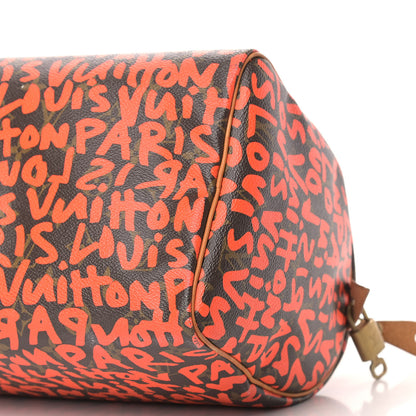 Louis Vuitton Monogram Graffiti Speedy 30 Orange 9 of 10