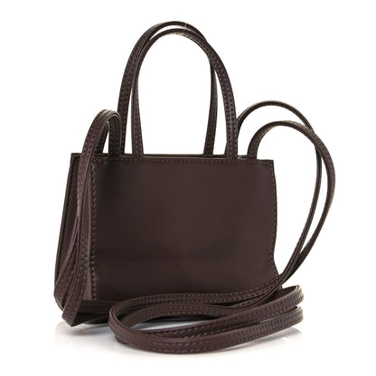 Telfar Vegan Leather Small Shopping Bag Chocolate 3 of 13