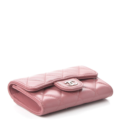 Chanel Lambskin Quilted Flap Card Holder Wallet Pink 4 of 11
