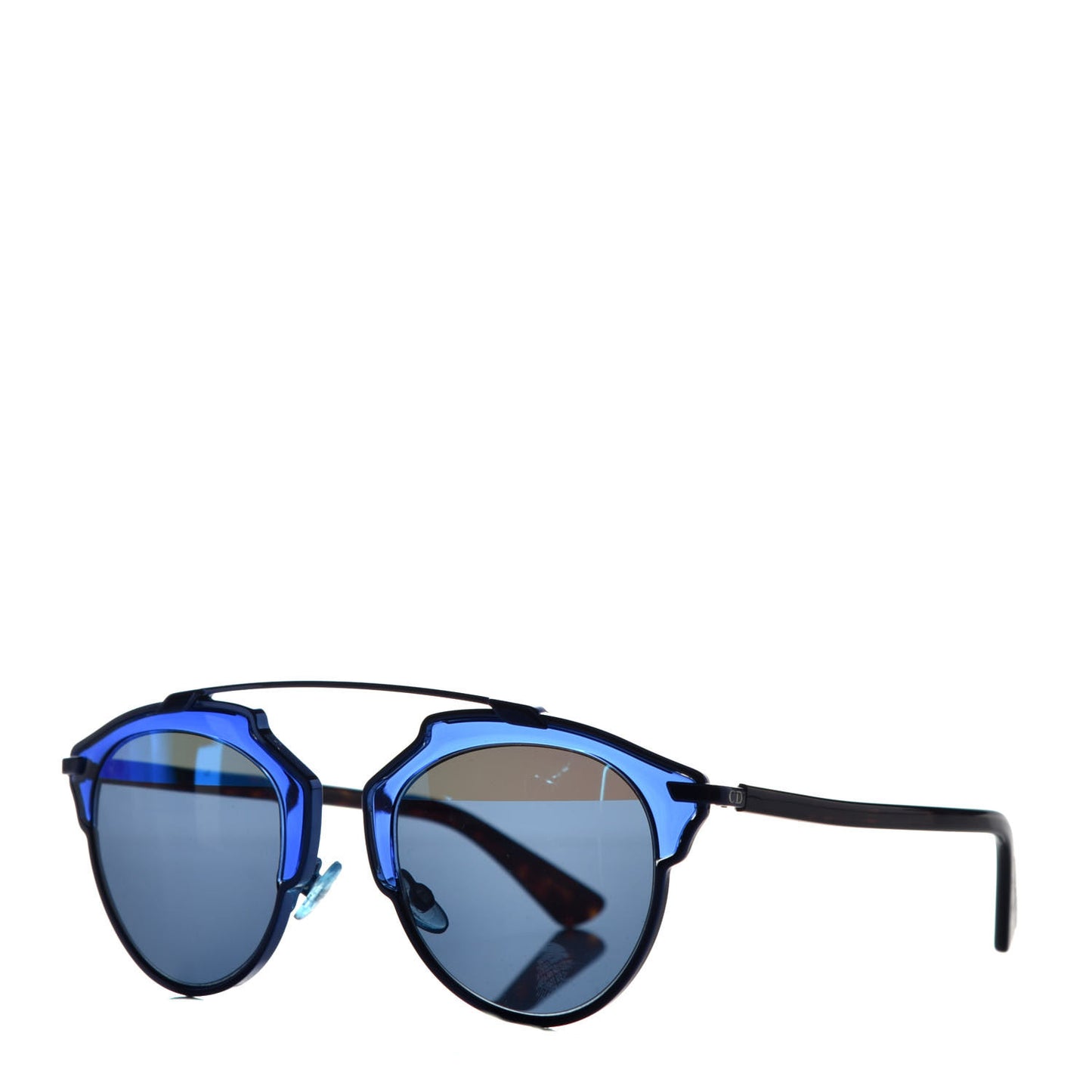 Mirrored So Real Sunglasses Blue Tortoise