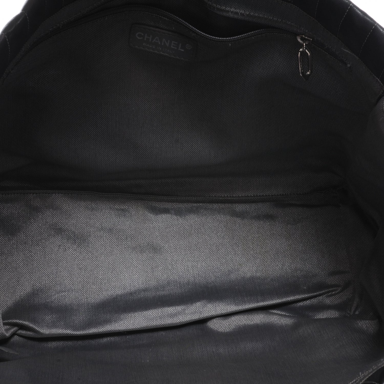 Chanel Lambskin Vertical Quilted Large Mademoiselle Tote Black 5 of 8