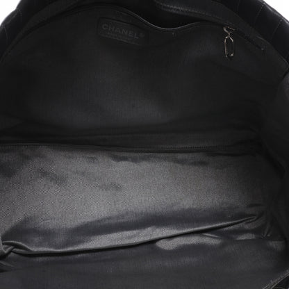 Chanel Lambskin Vertical Quilted Large Mademoiselle Tote Black 5 of 8