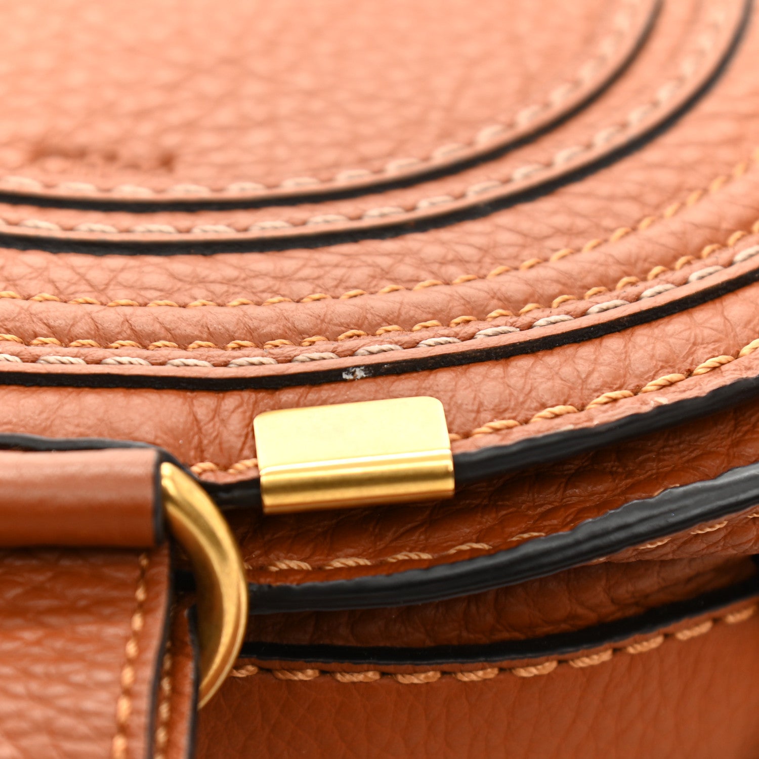 Chloe Calfskin Mini Marcie Round Crossbody Bag Tan 13 of 14