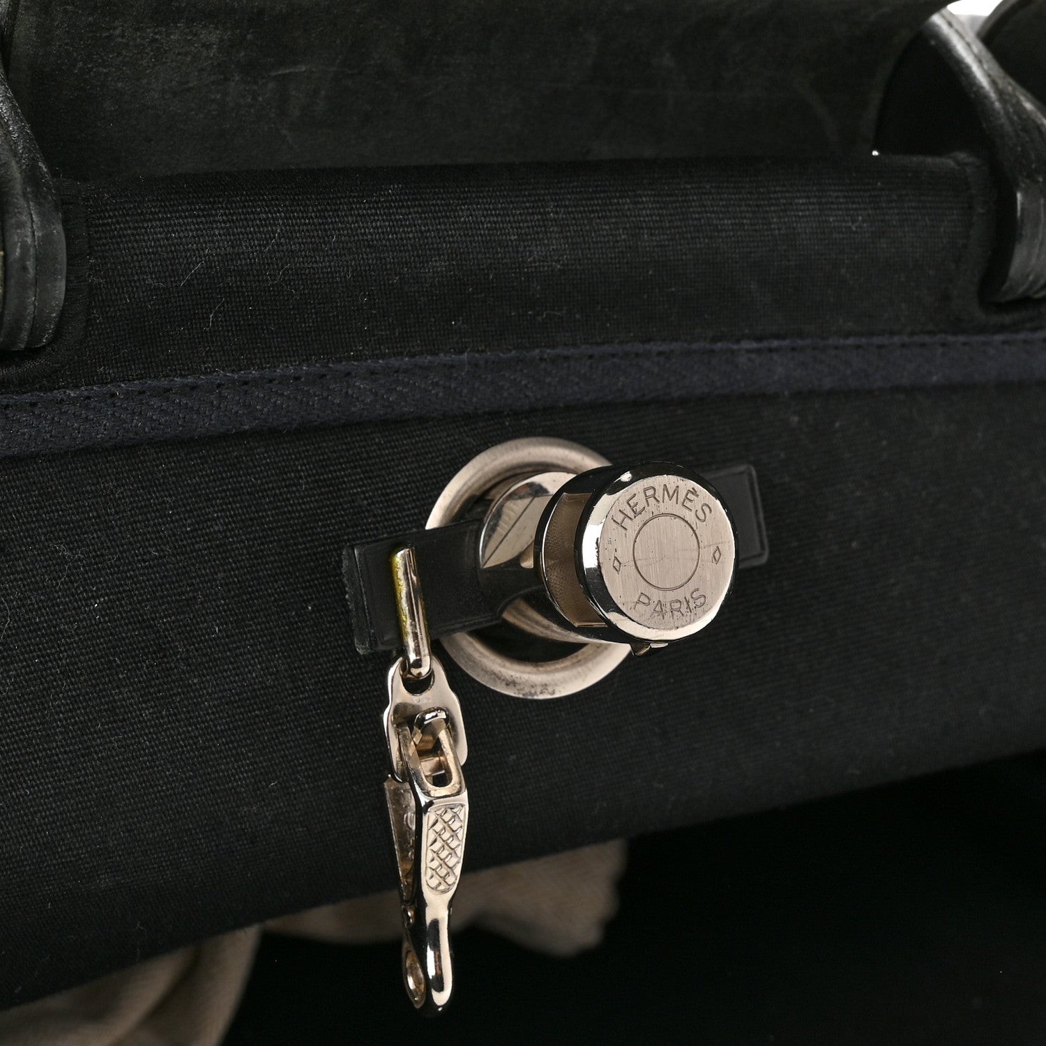 Hermes Toile Vache Calfskin Herbag 39 MM Black 8 of 16
