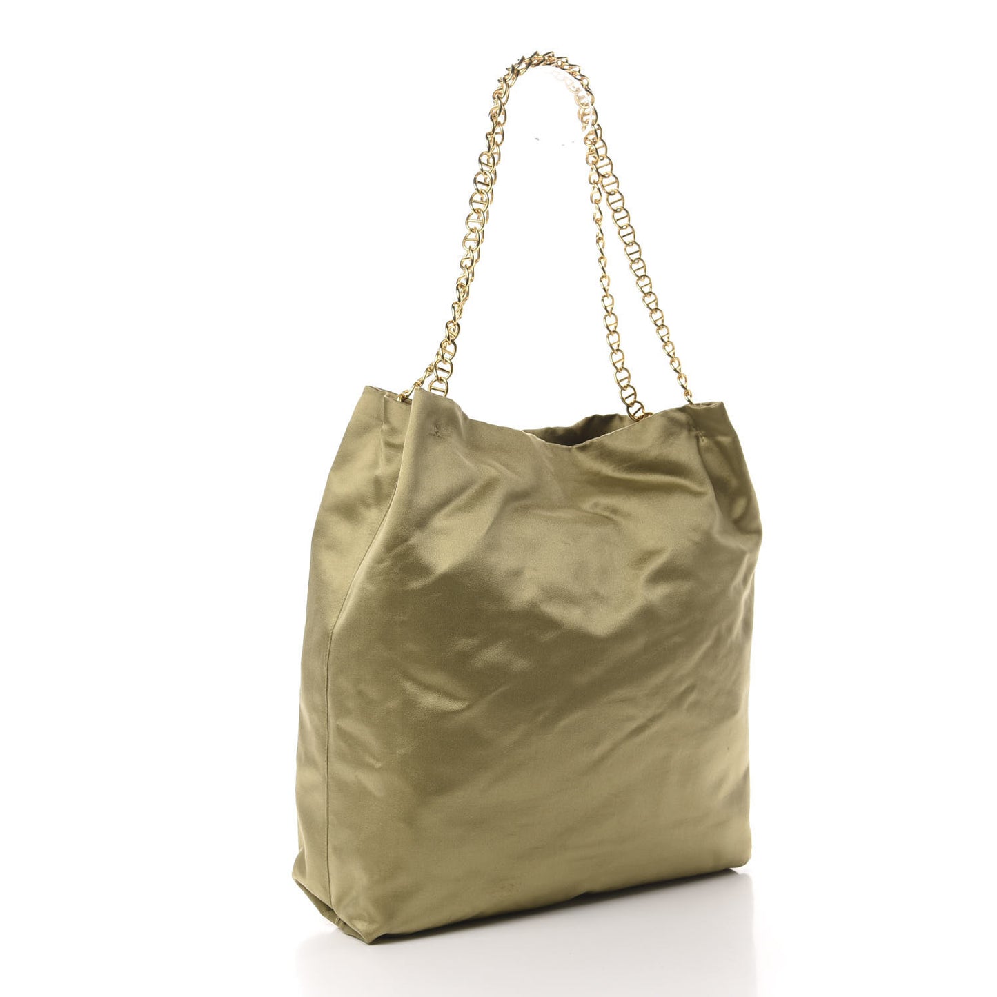 Satin Rasso Chain Bag Light Green