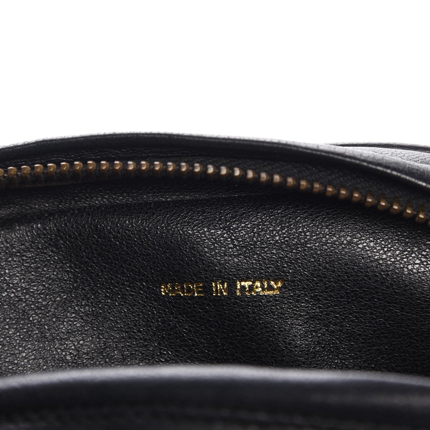 Lambskin Quilted Tassel Camera Case Black