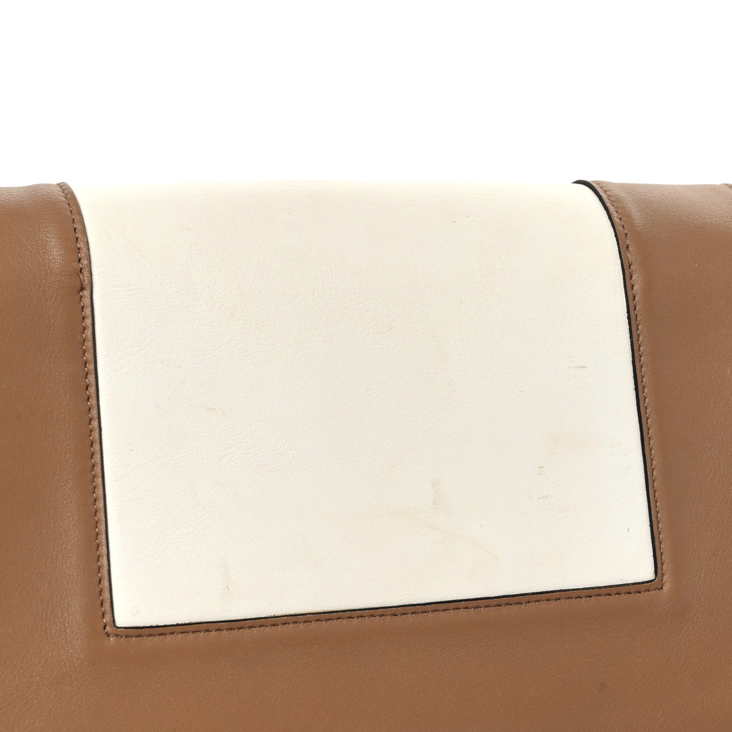 Celine Shiny Smooth Calfskin Medium Frame Shoulder Bag Tan Optic White 12 of 12