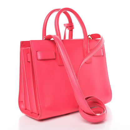 Saint Laurent Calfskin Nano Sac De Jour Fluo Pink 3 of 16
