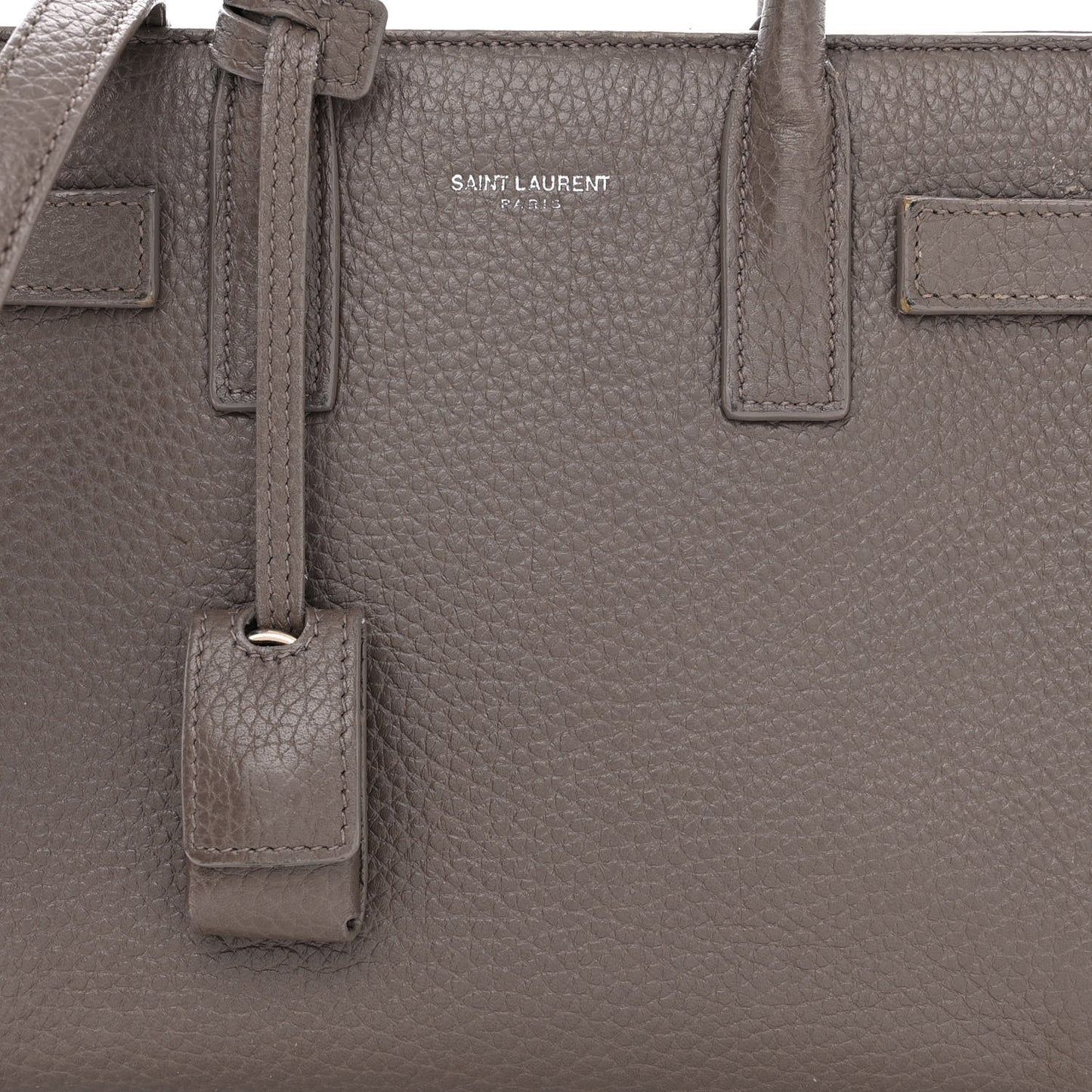 Grained Calfskin Nano Sac De Jour Fog