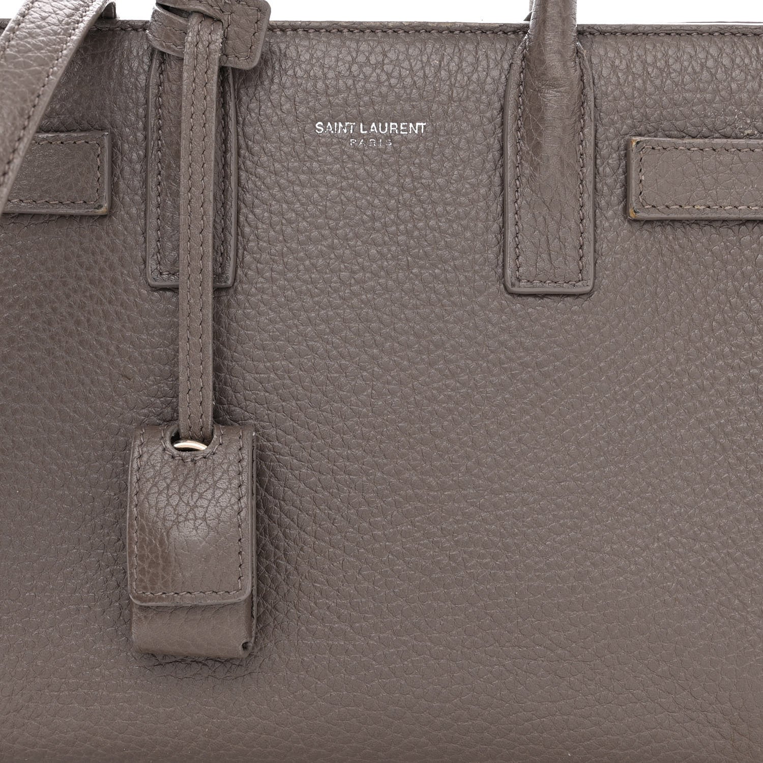 Saint Laurent Grained Calfskin Nano Sac De Jour Fog 8 of 21