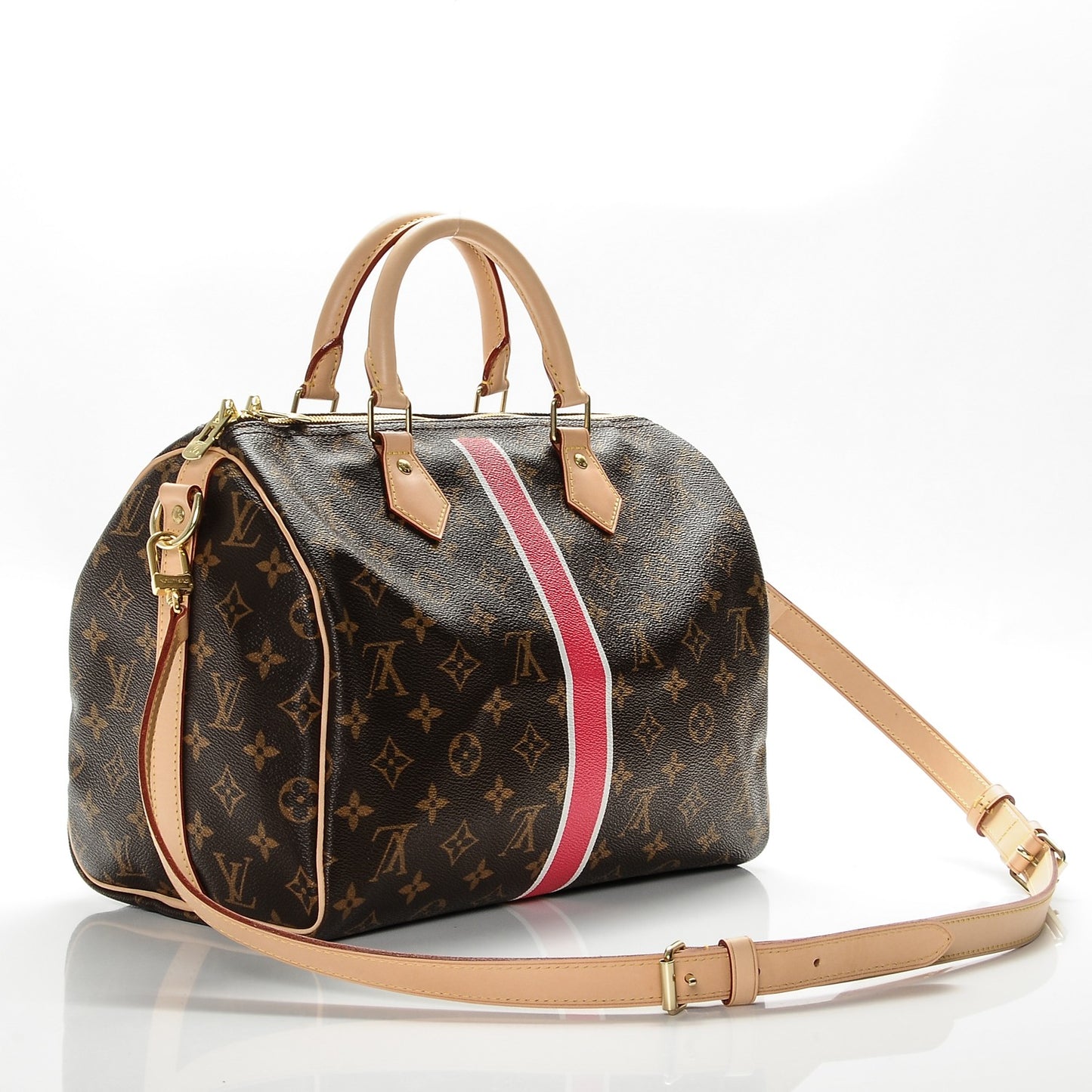 Monogram My LV Heritage Speedy Bandouliere 30 Fuchsia White
