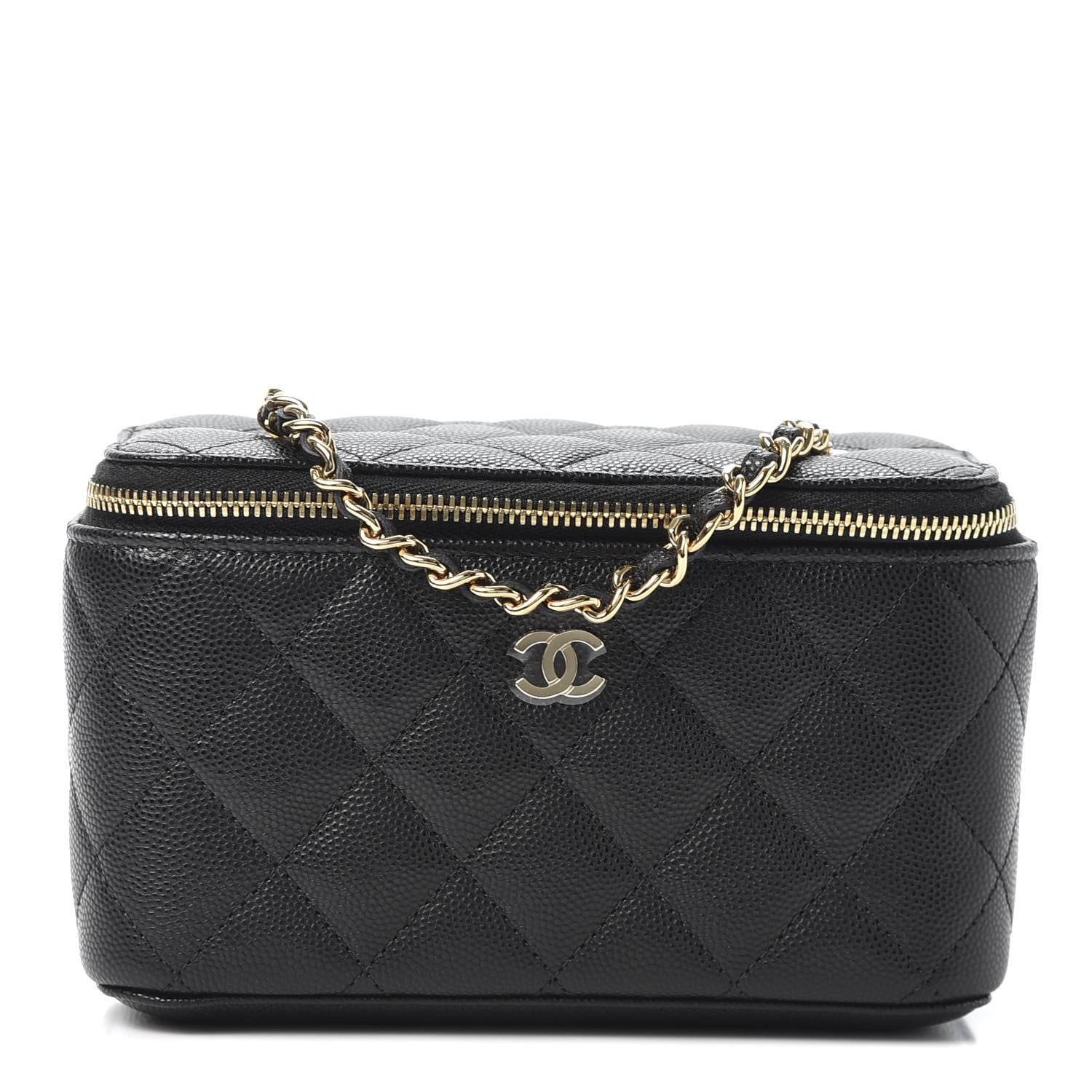 Chanel Caviar Quilted Small Vanity Case With Chain Black 1 of 10