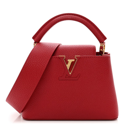 Louis Vuitton Taurillon Mini Capucines Scarlet 1 of 9