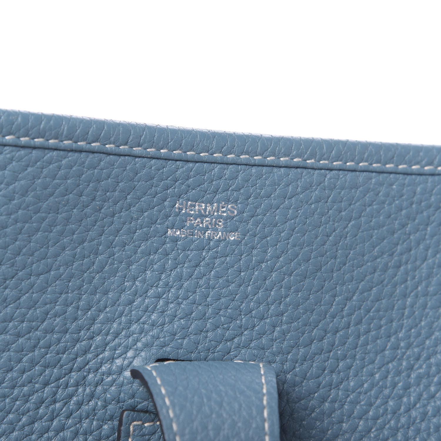 Hermes Taurillon Clemence Evelyne III GM Blue Jean 6 of 10