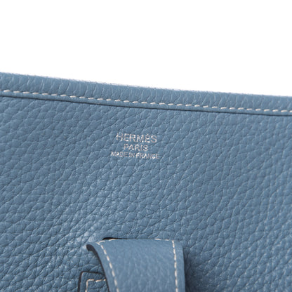 Hermes Taurillon Clemence Evelyne III GM Blue Jean 6 of 10