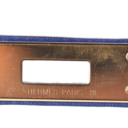 Hermes Swift Kelly Cut Clutch Pochette Bleu Electrique 18 of 26