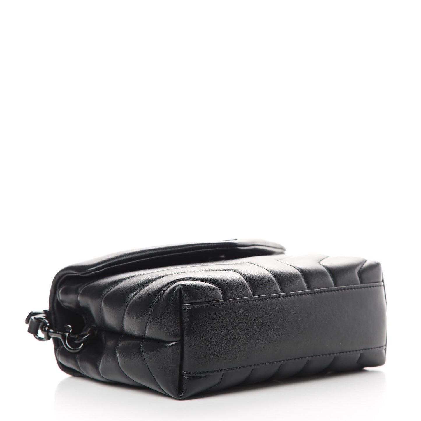 Calfskin Y Quilted Monogram Toy Loulou Crossbody Bag Black