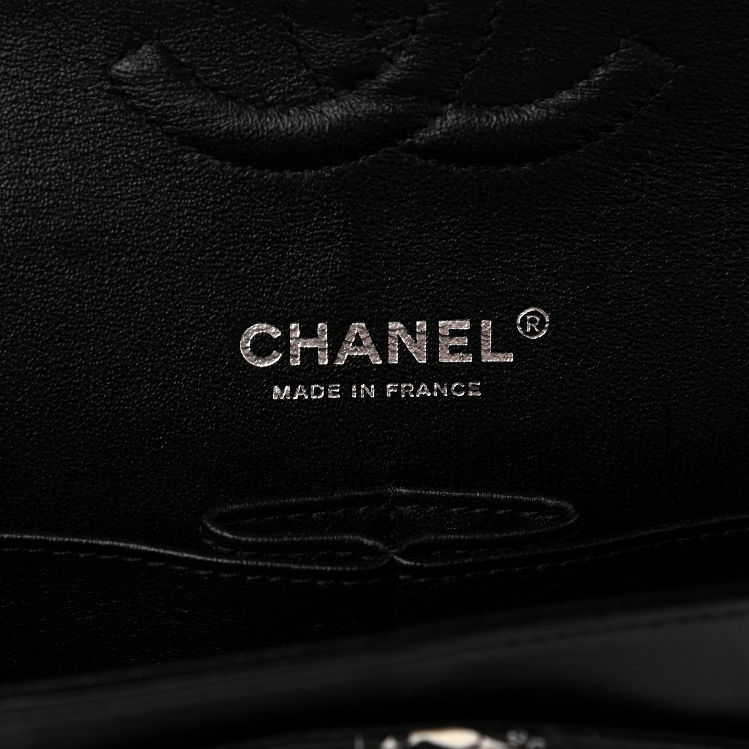 Chanel Satin Airline Printed Medium Double Flap Black White 8 of 10