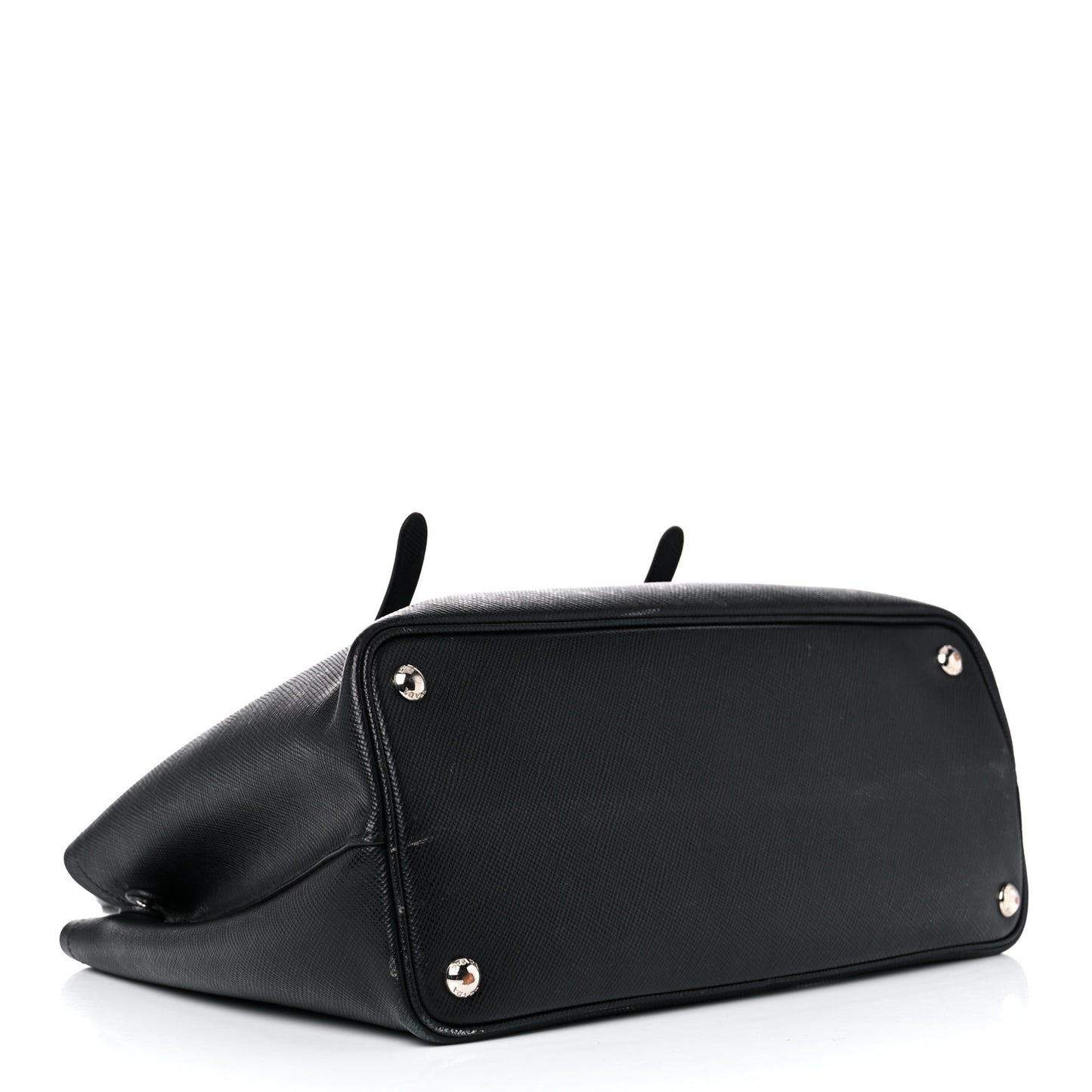 Saffiano Cuir Medium Double Handle Tote Black