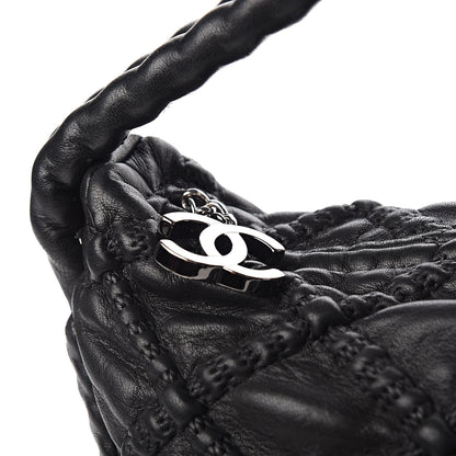 Chanel Quilted Lambskin Hidden Chain Hobo Black 10 of 10