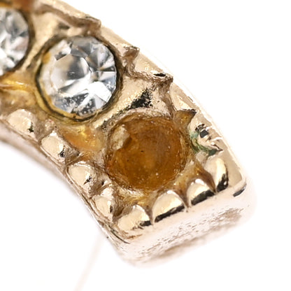 Chanel Crystal CC Earrings Gold 5 of 6
