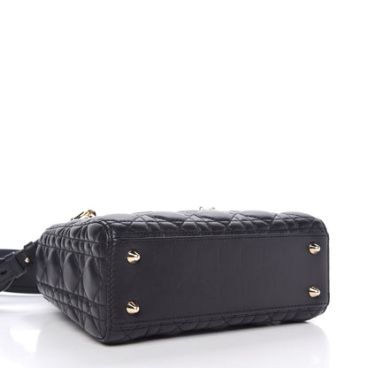 Christian Dior Lambskin Cannage Small Lucky Badges My Lady Dior Navy 4 of 9