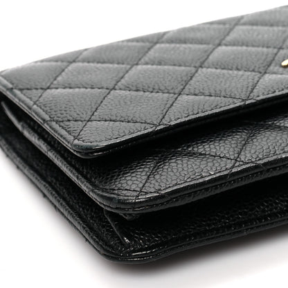Chanel Caviar Quilted Wallet On Chain WOC Black 9 of 11