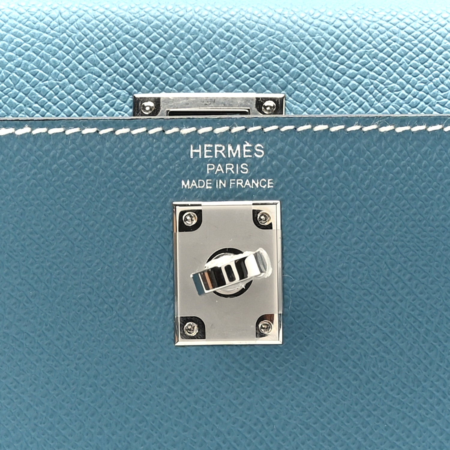 Hermes Epsom Kelly Sellier 25 New Blue Jean 7 of 8