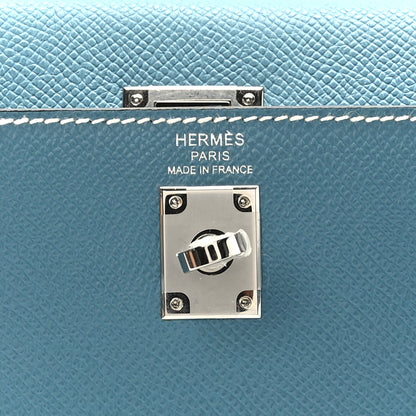 Hermes Epsom Kelly Sellier 25 New Blue Jean 7 of 8