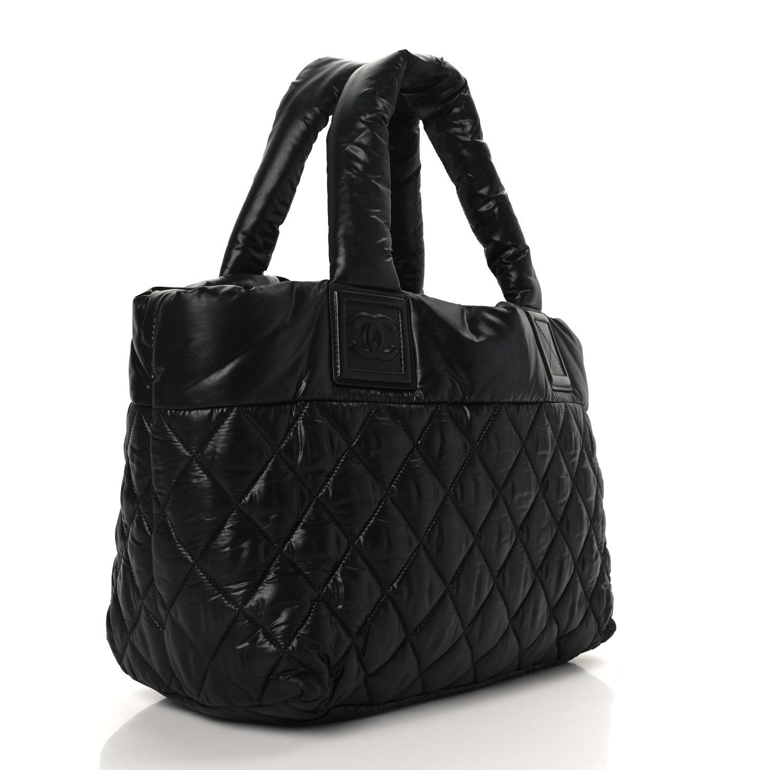 Chanel Nylon Quilted Small Coco Cocoon Tote Black 3 of 8