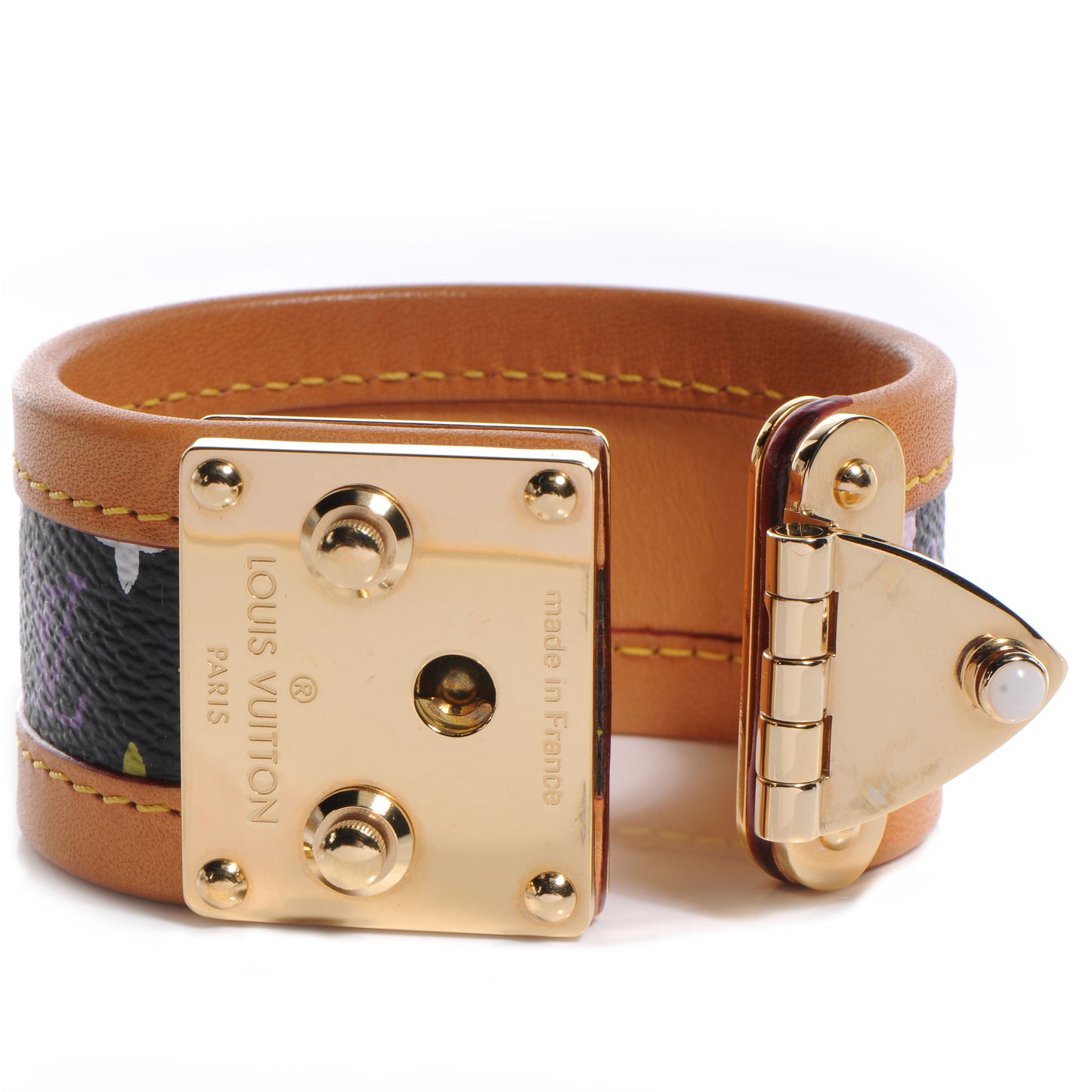 Monogram Multicolor S Lock Bracelet Black