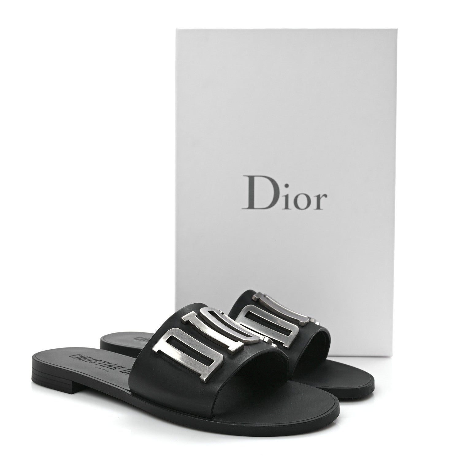 Christian Dior Calfskin Dio(r)evolution 10mm Slide Sandals 39 Black 11 of 11