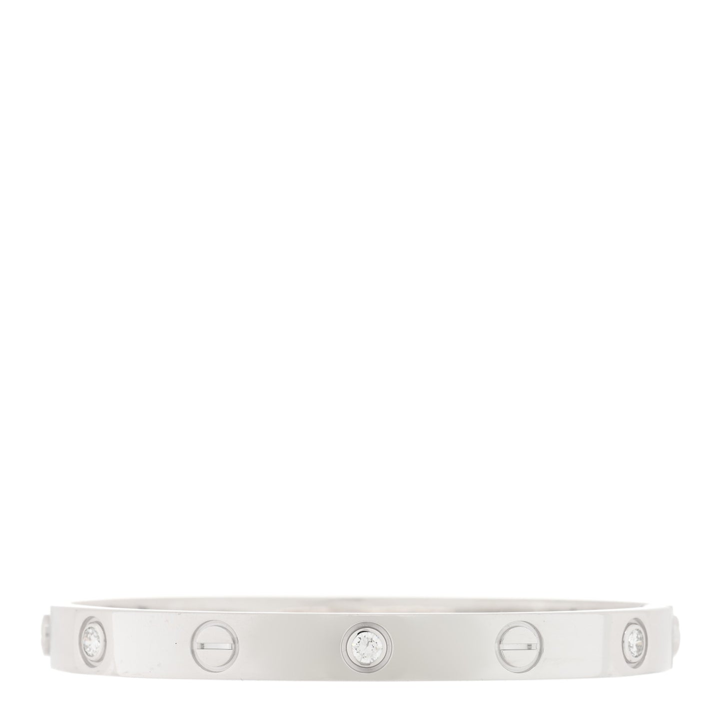 18K White Gold 6 Diamond LOVE Bracelet 16