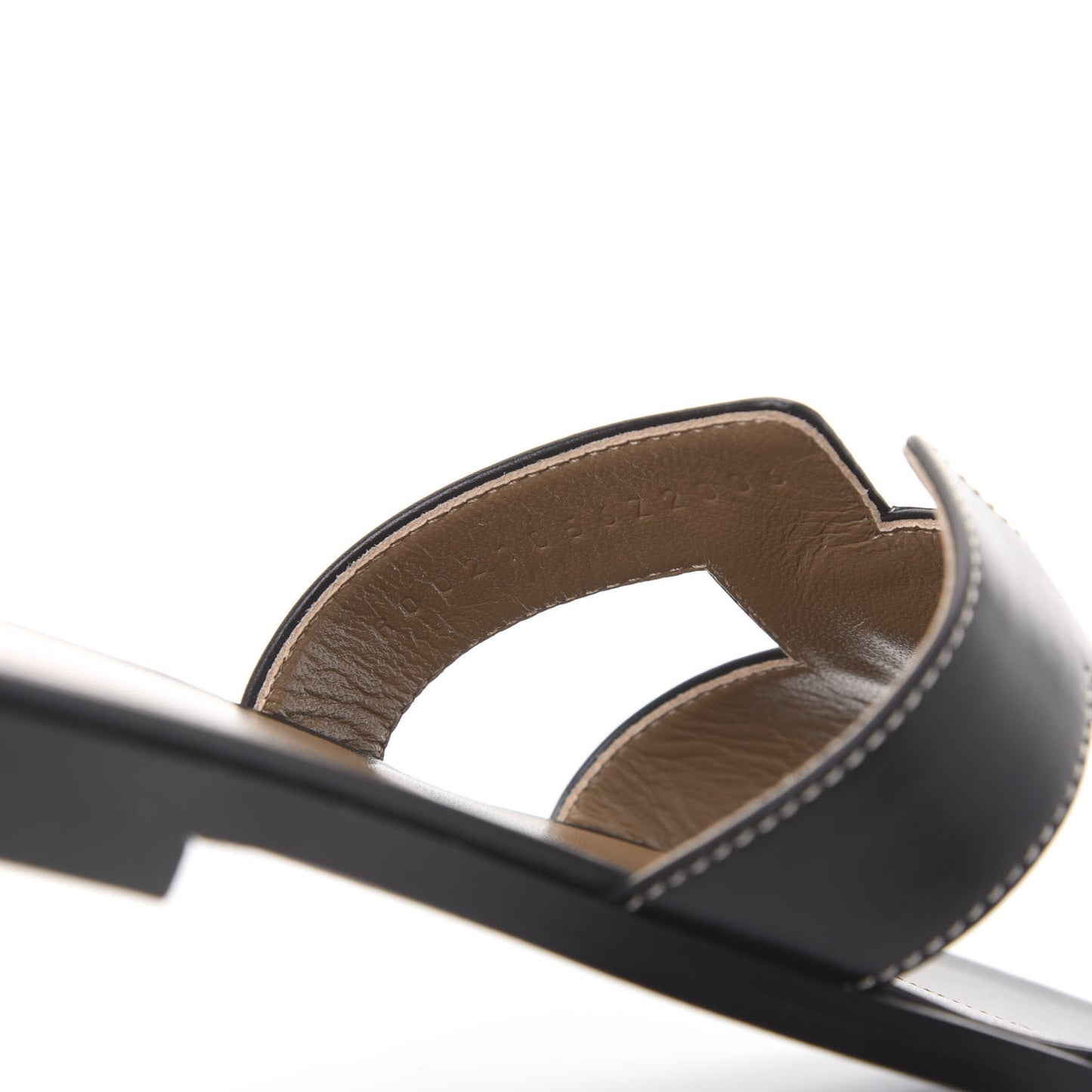 Box Calfskin Oran Sandals 38 Black